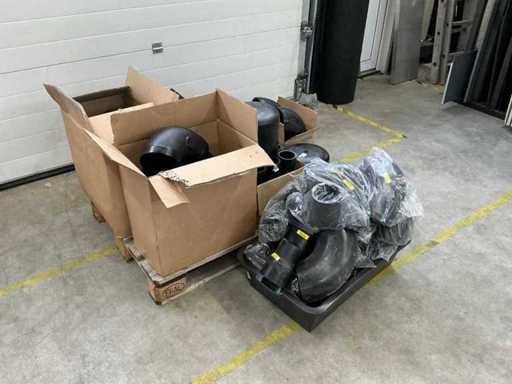 Pieghe, riduttori e flange in HDPE Agru e B'R Batch