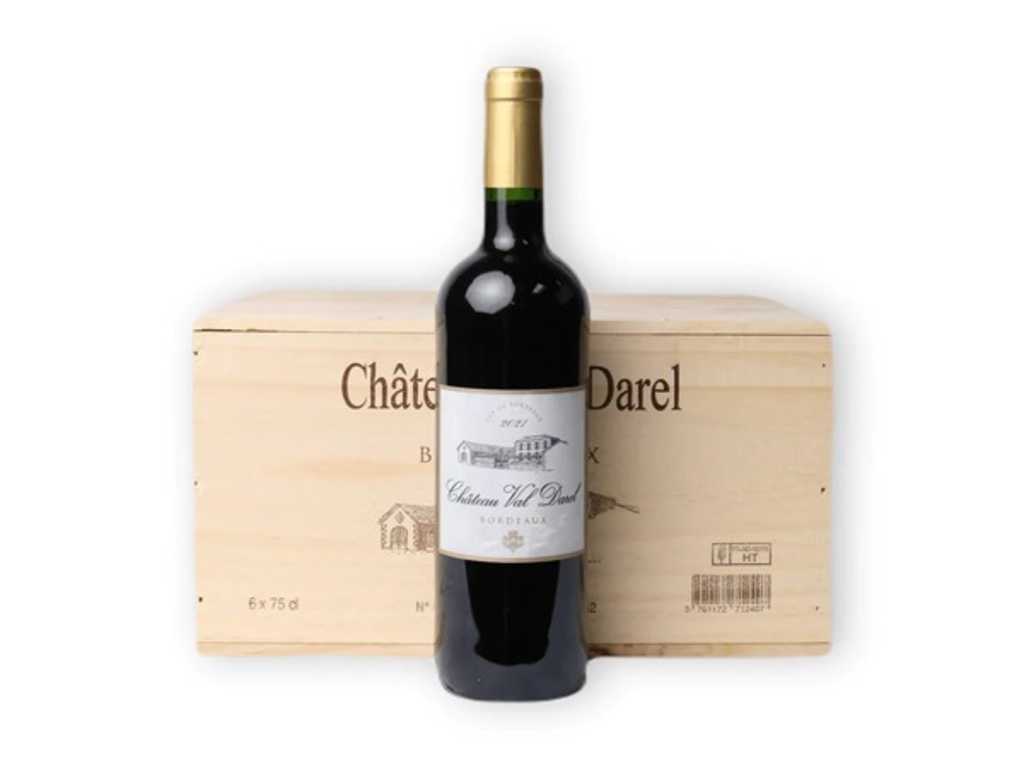 CHATEAU VAL DAREL - BORDEAUX - 2021 - Czerwone wino w drewnianych skrzynkach (30x)