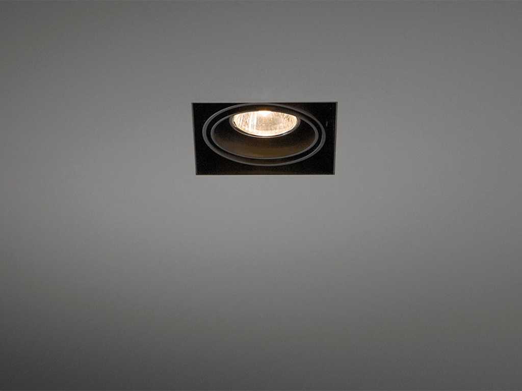 12 x Deltalight Minigrid in trimless 10 x 10 cm zwart