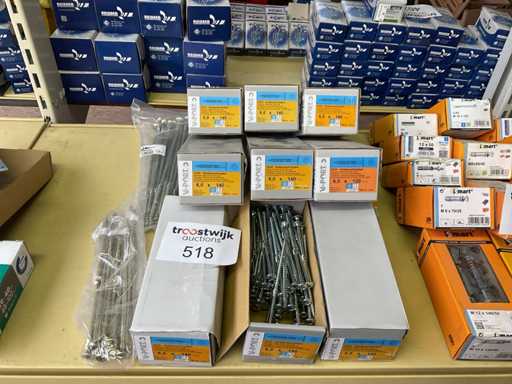 11 boxes of wood screws