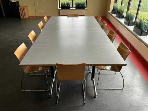 Kembo – stoły stołowe (4x) 160x80x73 cm i krzesła