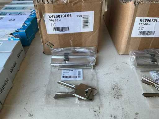 LC K480079L12 zamki cylindryczne 35/50 Lot, w tym 3 klucze