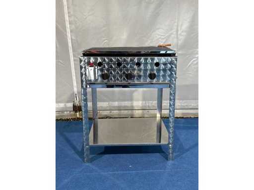 Plită pe gaz pentru grătar, oțel inoxidabil