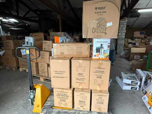 Pallet di restituzione articoli sportivi, elettrodomestici e prodotti per il clima