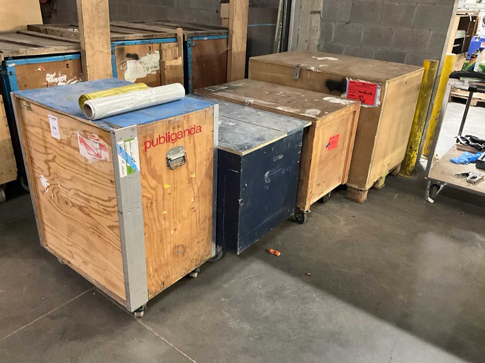 Batch of mobile storage boxes