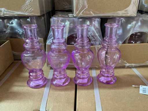 Partij Venice Vase Candle H15,5xØ5,7cm amber 2 ass (1824x)