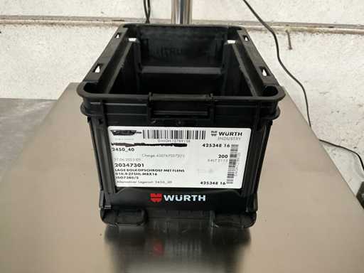 Würth 2,16 kg Niedrige Rundkopfschraube mit Flansch im stapelbaren Behälter