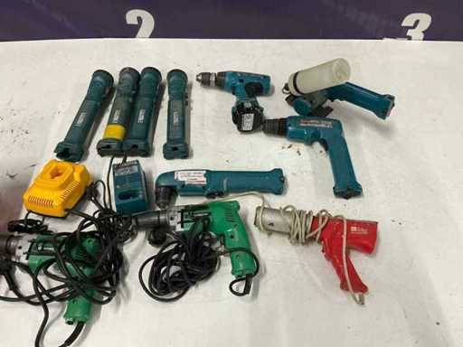 Partij divers accu/elektrisch gereedschap