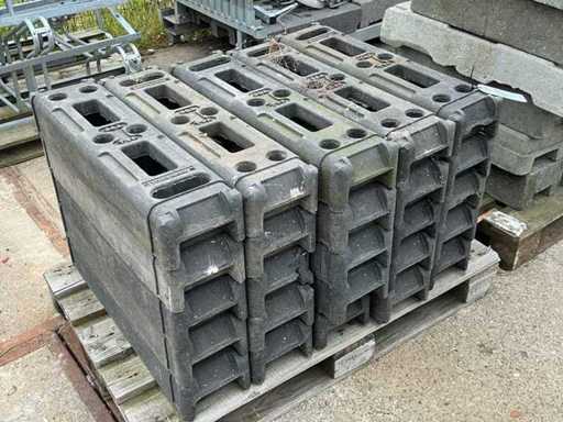 Piede per recinzione da costruzione in plastica TPF (25x)