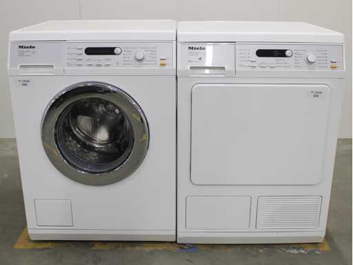 Miele V 5849 Softcare System Wasmachine & Miele T 8847 WP SoftCare System EcoComfort Wasdroger