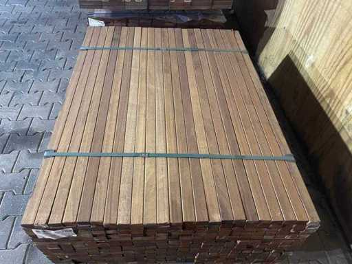 Listwy z teku Gujany strugane 1250x40x27mm (345x)