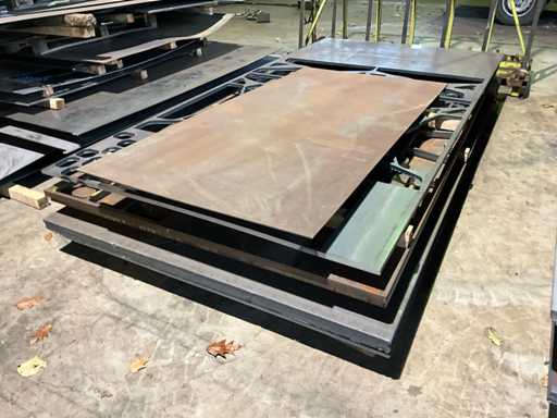 Bleche aus Stahl (C) (5x) abstützen