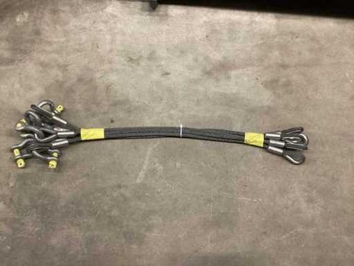 Stahlseil Safetys mit Schäkel 1000KG (5x)