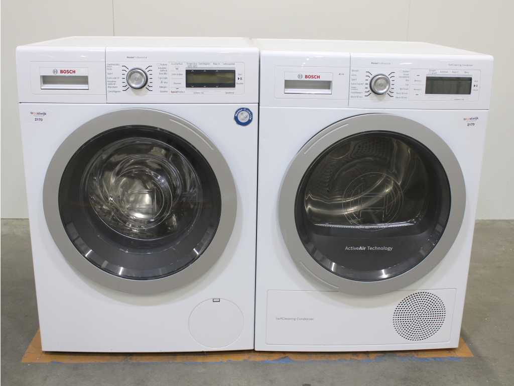 Bosch HomeProfessional Washing Machine & Bosch HomeProfessional SelfCleaning Condenser A++ Dryer