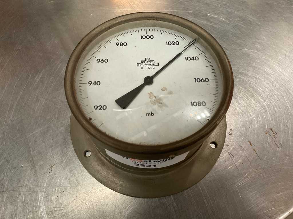 R.Fuess Vintage Navy Barometer