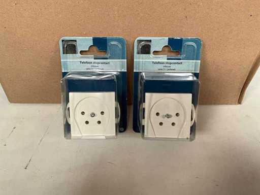 Berker Telefonsteckdose eingebaute Serie S1/polarweiß (111x)