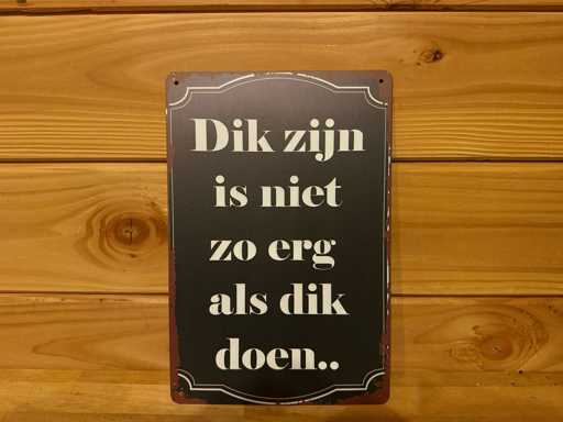 Metalen reclamebord 30x20cm