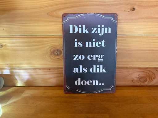 Metalen reclame bord