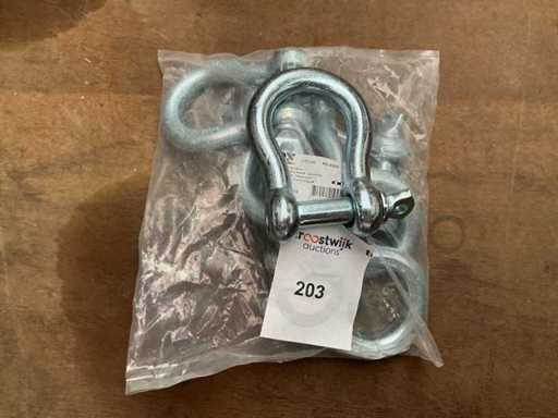 DX 600-19E Galvanized Shackles 19 mm (5x)