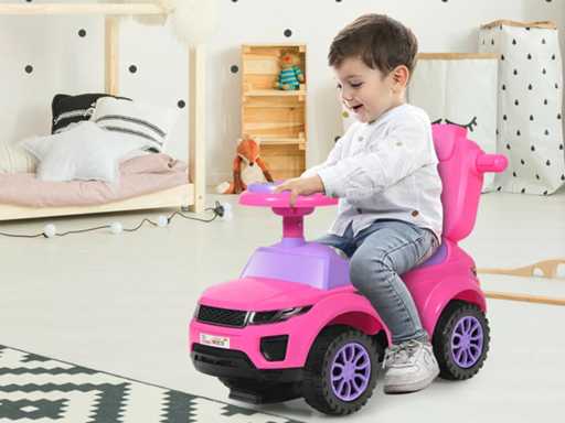 Pink 3-in-1 Push Car for Kids