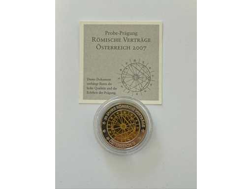 2 Euro-Pattern Muntverdragen van Rome 2007 Denemarken