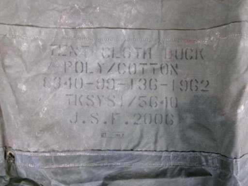 Brit. Zelt Cloth Beach, ca. 2,2 x 2,5 m, defekt (G1) 