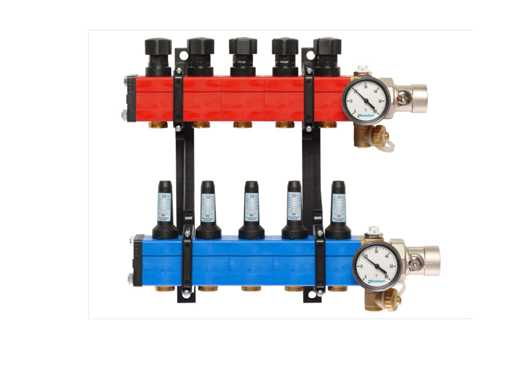 Distributore di riscaldamento a pavimento Nathan 4010 5 gruppi