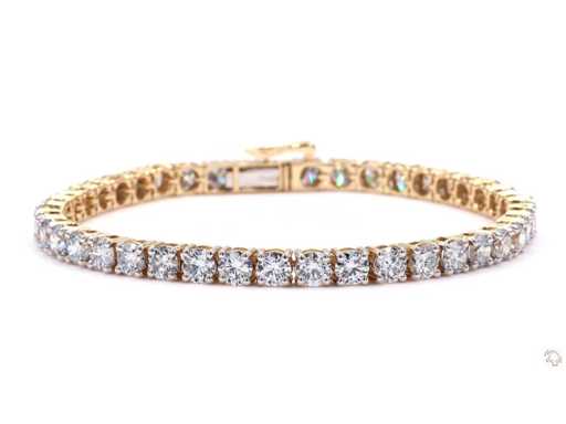 Bracciale in oro giallo 14 carati con 10.34 ct diamante