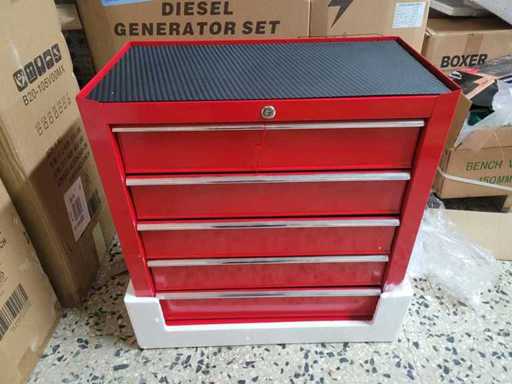 5-drawer tool trolley