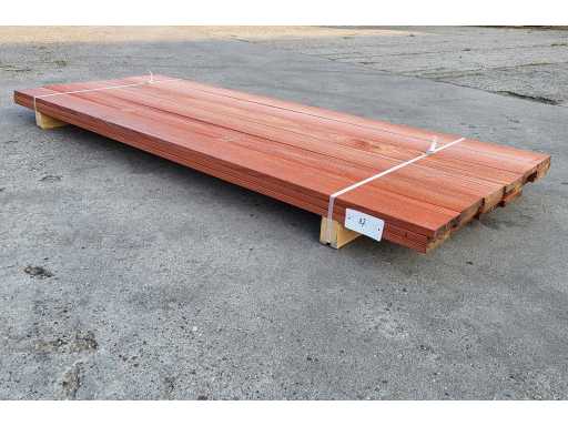 21 x PADOUK planken 21 x 140mm , lengte 215 cm ( 6.3 m2 )