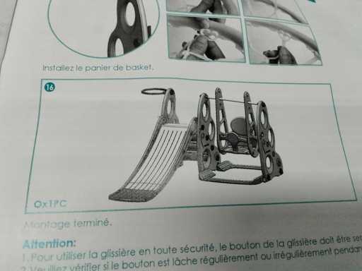 Wielofunkcyjna zjeżdżalnia dla dzieci + huśtawka.