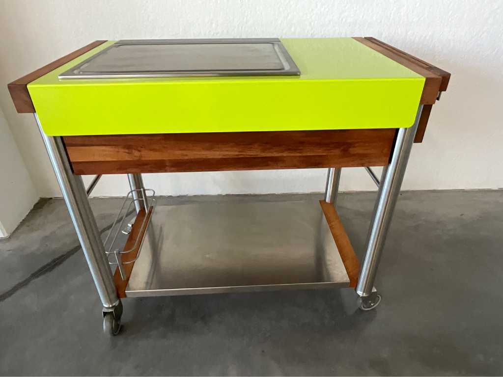 Outdoor kitchen Indu+ , Serveboy green walnut