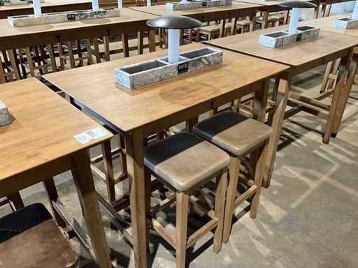 Hutten – Bartisch mit 4 Barhockern