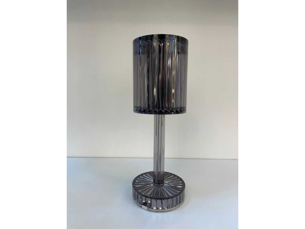 2x Table lamp transparent - Grey 