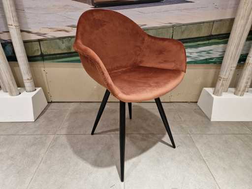 2 x chaise intérieure Label51 Forli Black avec accoudoir