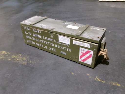 Ital. Caisse en bois, usagée, env. 79x24x23 cm (GH) (10x)