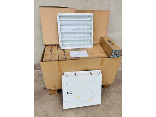 (x12) LUXNA LIGHTING - Spotlight enc 4x18W witte kit 