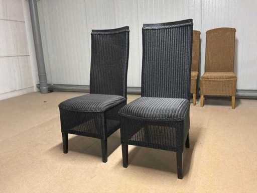 Chaise à manger à métier à tisser (2x)