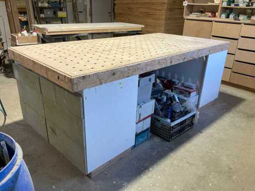 MFT-werktafelblad met 2x onderkast