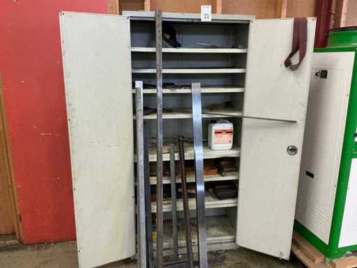 Partij divers meetgereedschap met kast