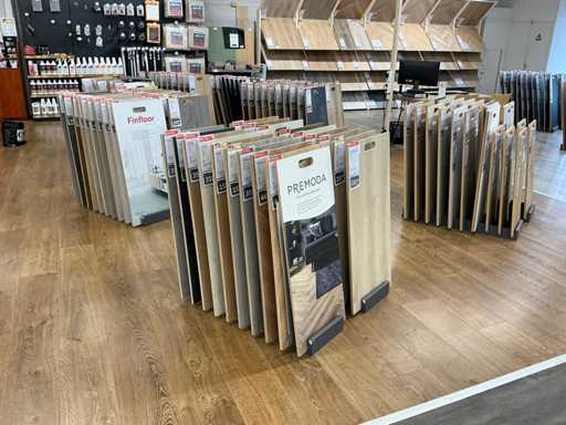 Partij vloer samples met houder