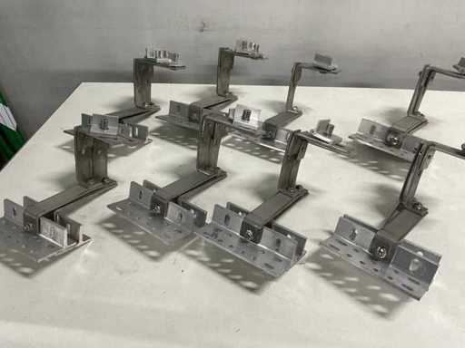 RVS - aluminium dakhaken voor montage zonnepanelen (15x)