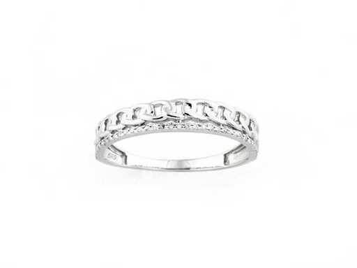 14 KT Weißgoldring mit Naturdiamant