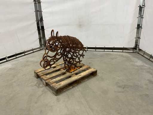 Statue of a horse's head