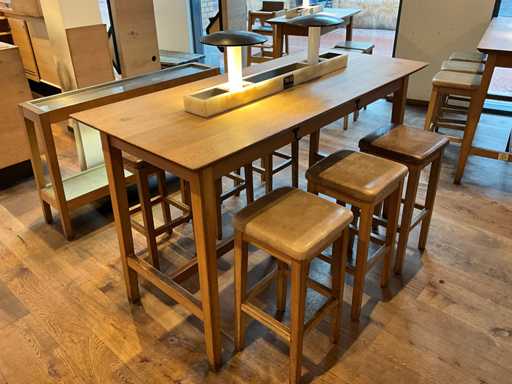 Hutten - Bartafel met marmeren opbouw & verlichting