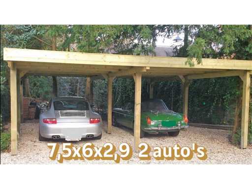 Abri pour 2 voitures 7,5x6x2,9 - Abri pour voitures