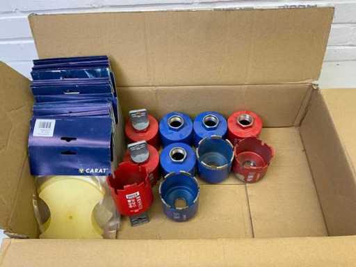 Carat - Lot of Core Drill (10x) and Backing Pad (29x)