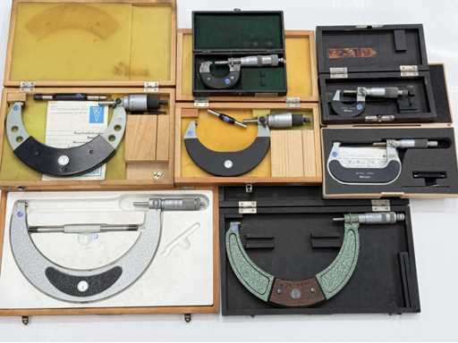   7 morceaux de vis mesureuses à manette