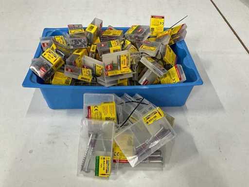 Rotadrill Assorti diverse schroeven RVS, messing en verzinkt (100x)