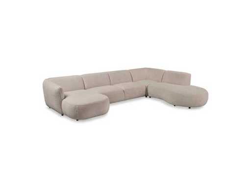 fonQ - Soft U-bank Rechts - BouclÃ© - Greige - Bankstel